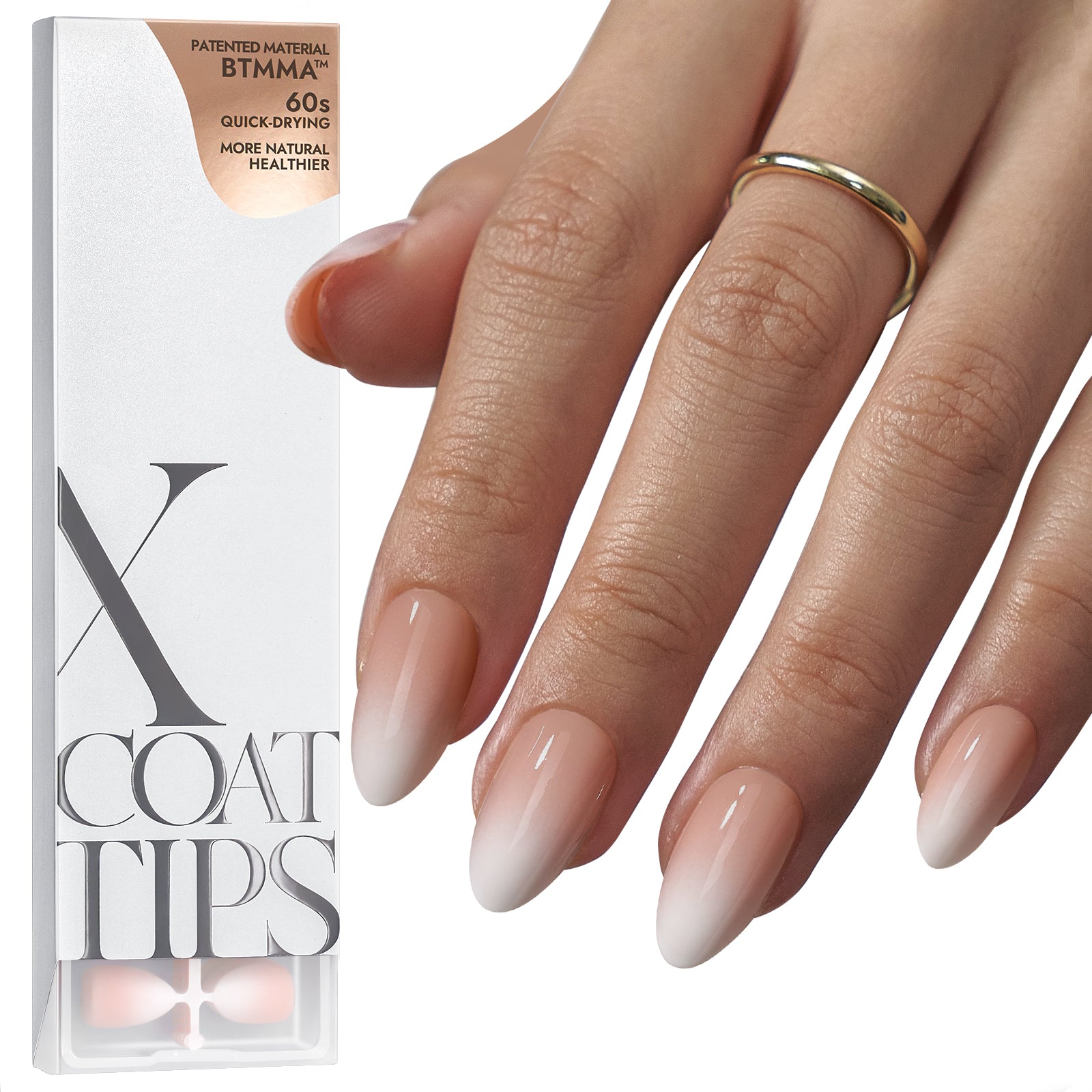 XCOATTIPS® Ombré - Short Almond, 160pcs