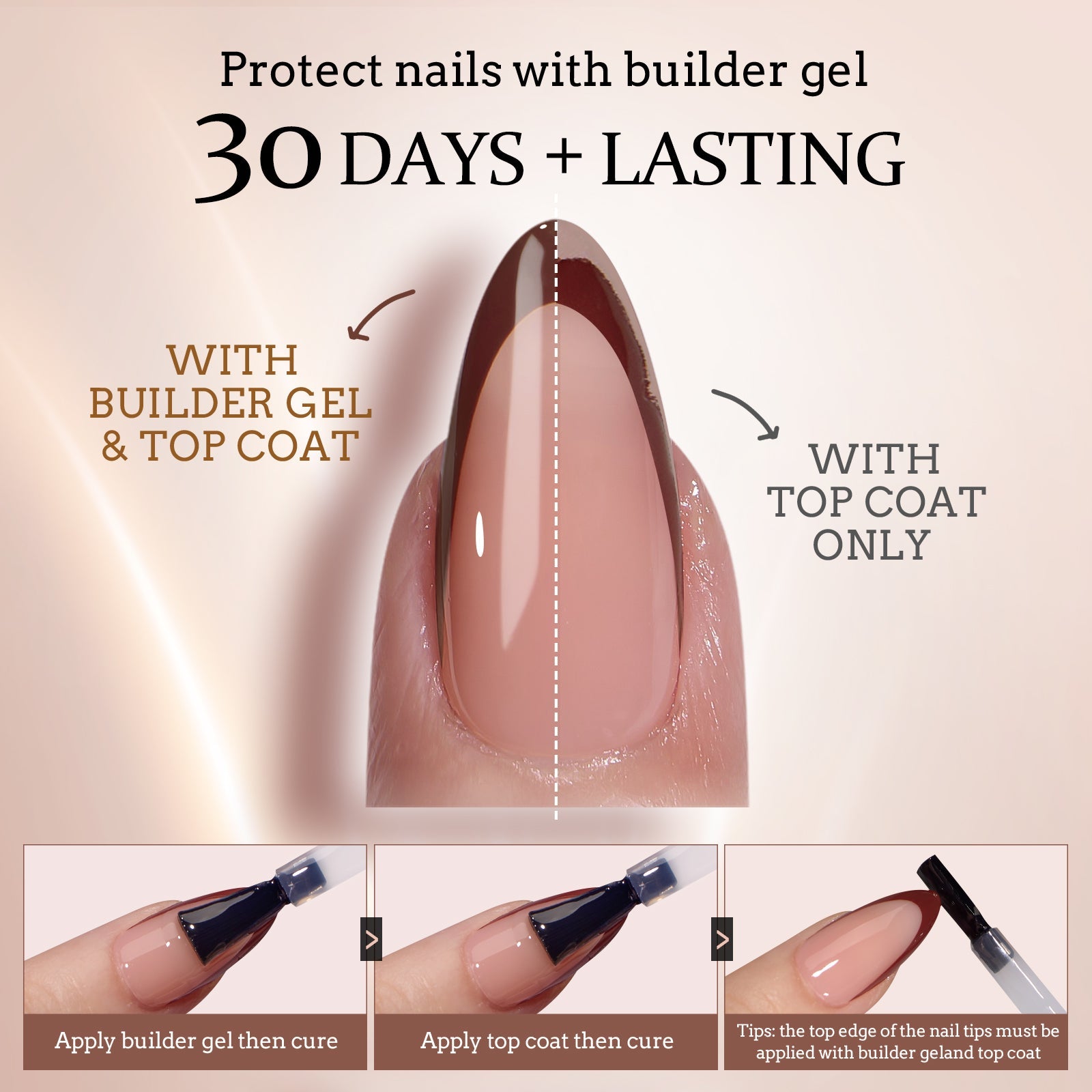 XCOATTIPS® Neutral French - Almond, 160pcs