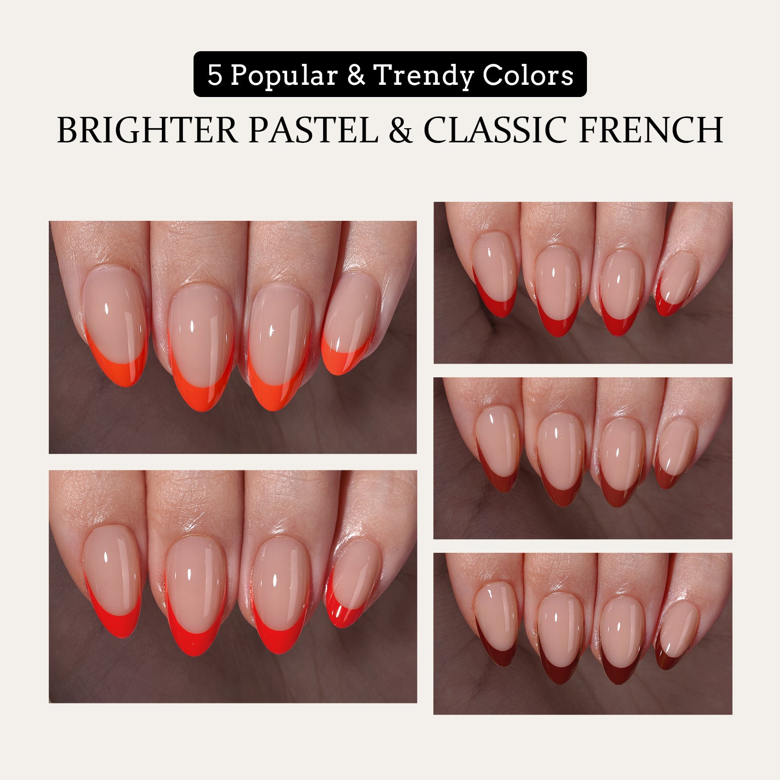 XCOATTIPS® Red French - Short Almond, 160pcs